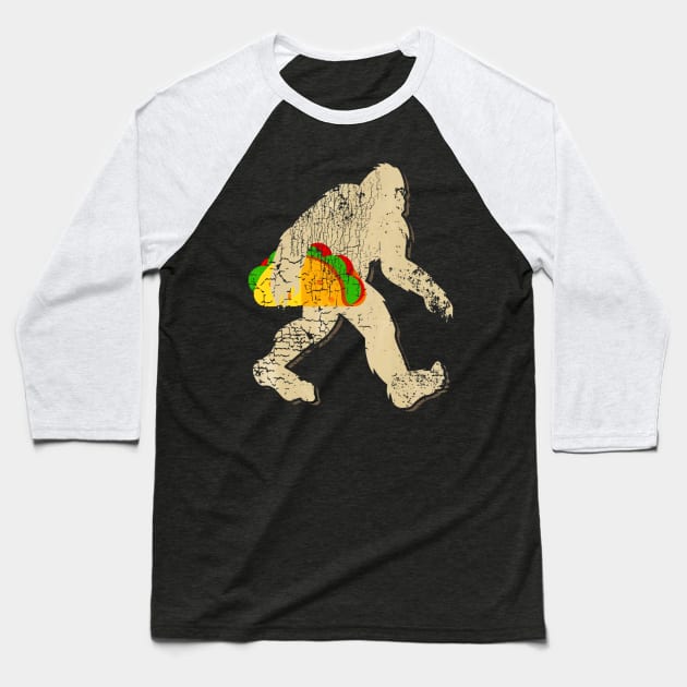 Taco Stealing Sasquatch Big Foot Baseball T-Shirt by CovidStore